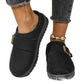 Women's Closed Toe Slip-on Snow Loafer with Fleece for Warmth