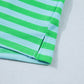 Stripe Puff Short Sleeve T Shirt Matching Shorts Set