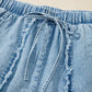 Myosotis Frayed Edge Casual Denim Shorts