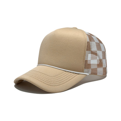 Checkered Foam Trucker Hat Blank