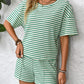 Stripe Crewneck Lounge Set