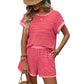 The Color-Blocked Striped Short Set