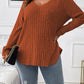 Plus Size V-Neck Long Sleeve T-Shirt