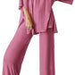 Loose T Side Pocket Sleepwear Set