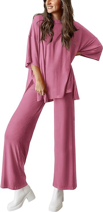 Loose T Side Pocket Sleepwear Set