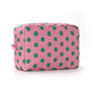 Custom Polka-Dot Color-Block Makeup Bag