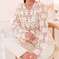 Floral Crochet Cutout Long Sleeve Blouse