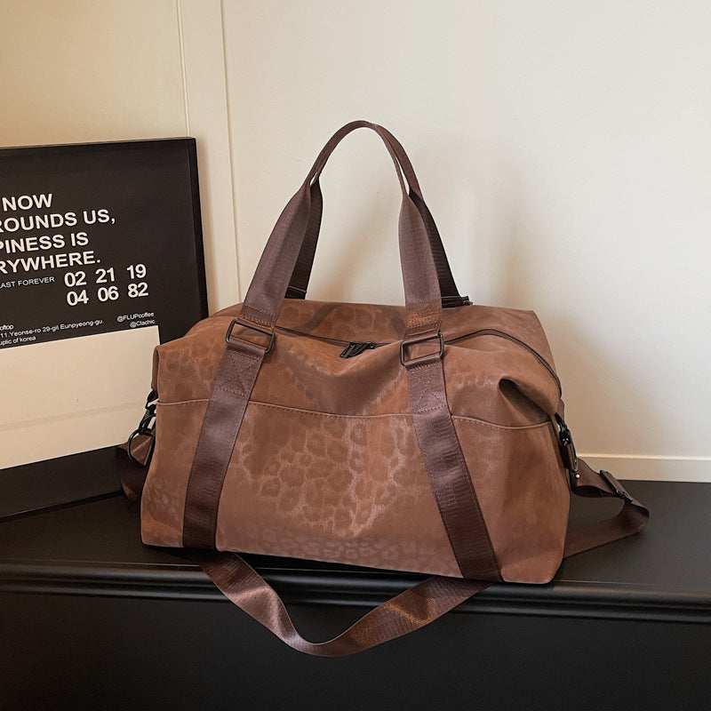 Leopard Print Short Trip Bag Weekend Bag