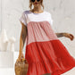 Color Block Pleated Oversized Dress-10 Colors