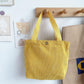 Simple style corduroy women's canvas handbag with name