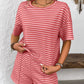 Stripe Crewneck Lounge Set