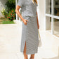 Maritime Stripe Polo and Maxi Skirt Co-Ord Set