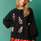 Christmas Ginger Bread Man Sequin Sweatshirt