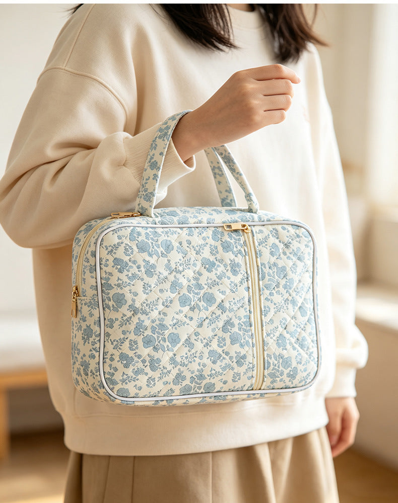 Floral Quilted Large Capacity Bible Book Storage Bag