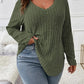 Plus Size V-Neck Long Sleeve T-Shirt