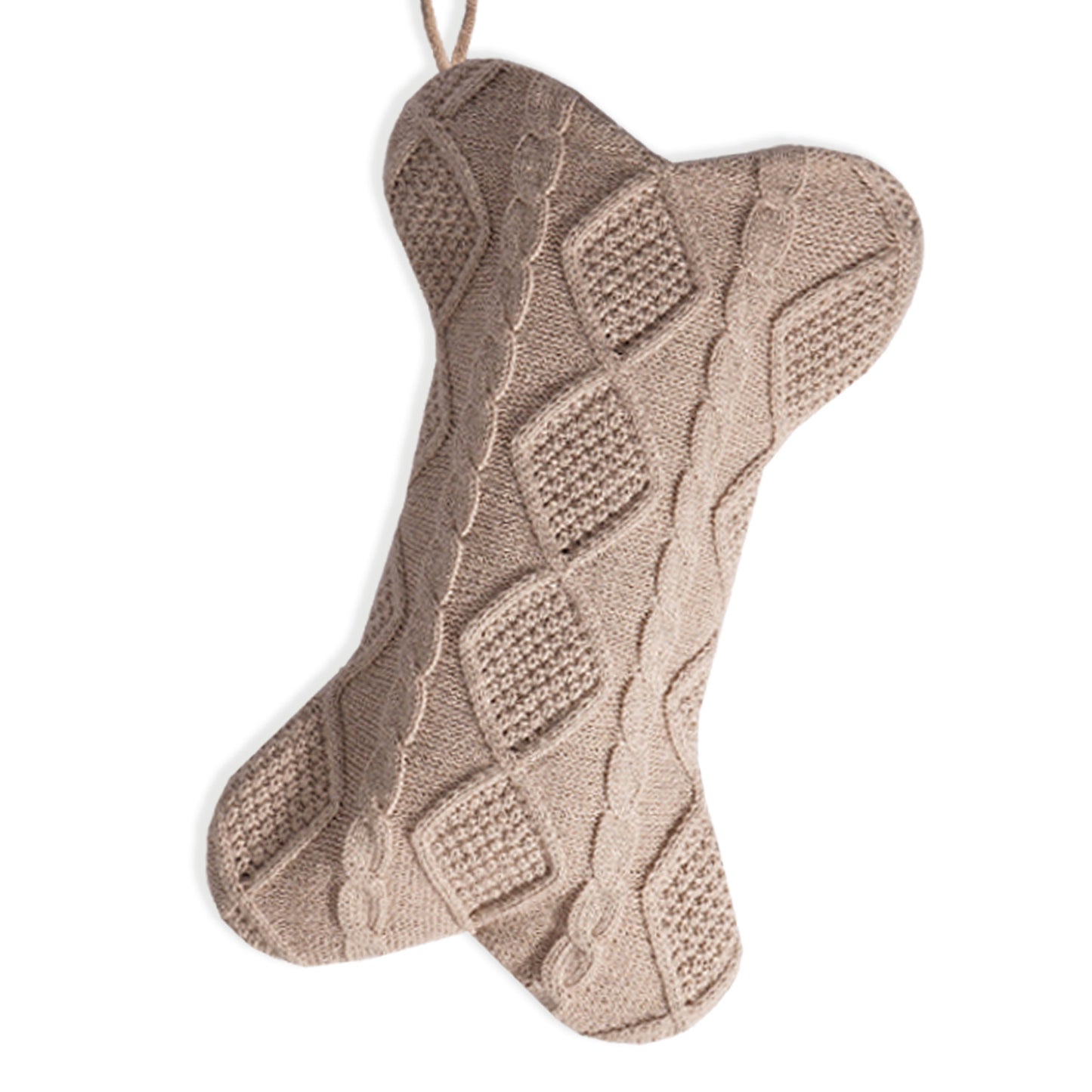 Custom Dog Bone Cable-Knit Christmas Stockings