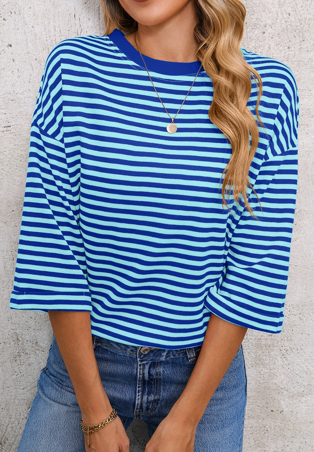 Striped Back Bow Tie T-Shirt