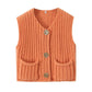 Sleeveless Button Knitted Top