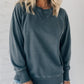 Ribbed Accent Pocketed Pullover