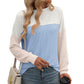 New Round Neck Color Matching Long Sleeves