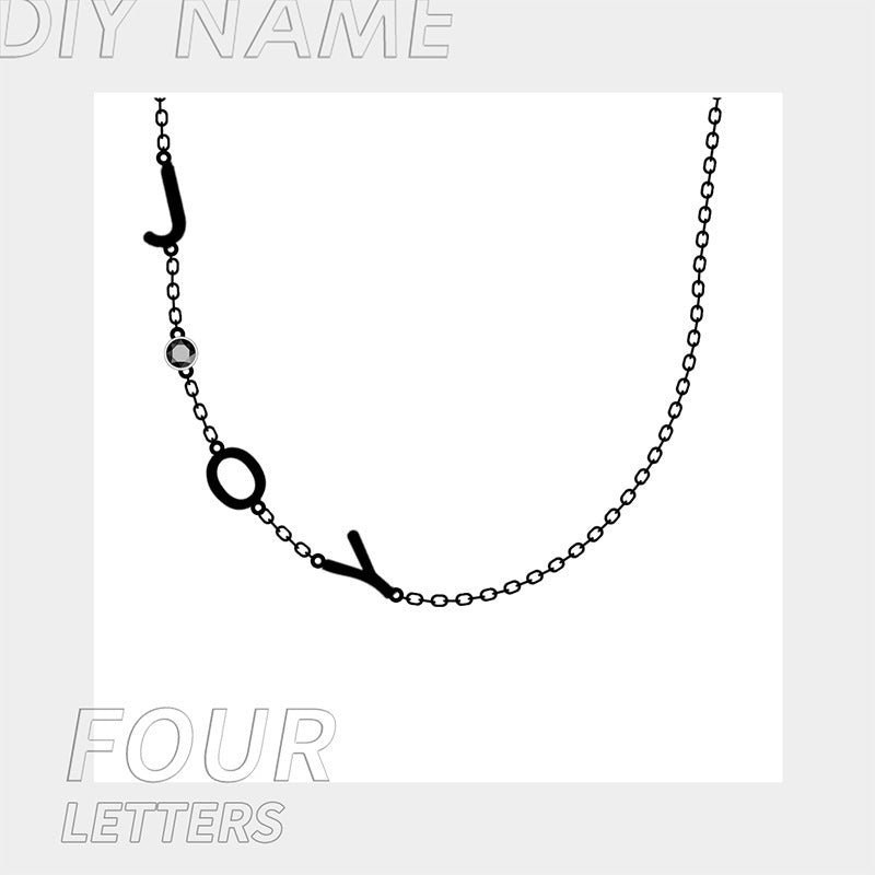 Customized December Birthstone Clavicle Necklace