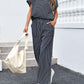 Stripe Round Neck Tee and Pant Set