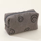 Smiley Corduroy Cosmetic Bag