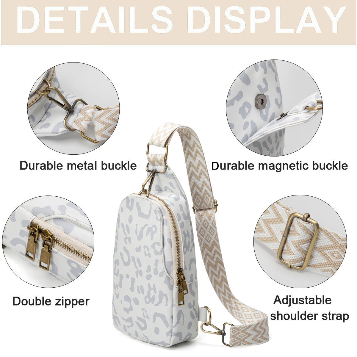 Leopard Print Chest Bag Sling Bag