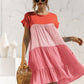 Color Block Pleated Oversized Dress-10 Colors