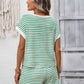 The Color-Blocked Striped Short Set
