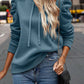 Ruched Puff Long Sleeve Hoodie