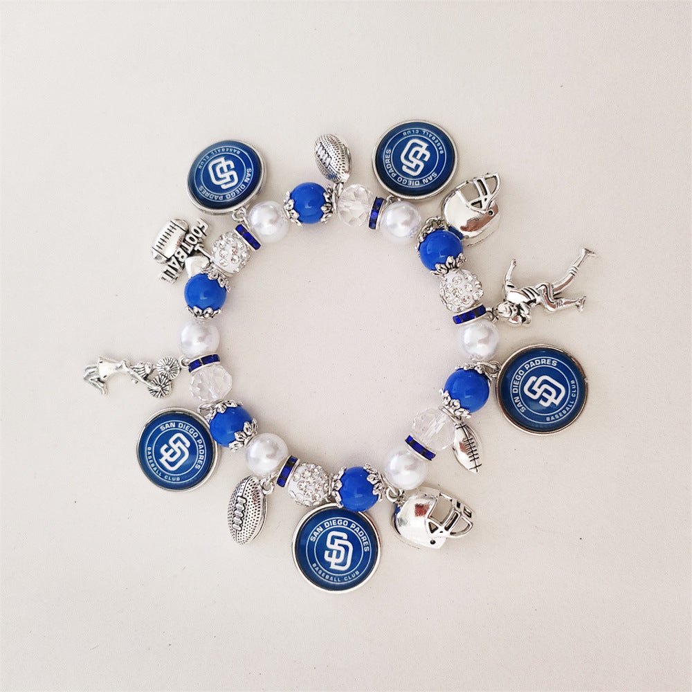 Game Day Team Charm Bead Bracelet Collection