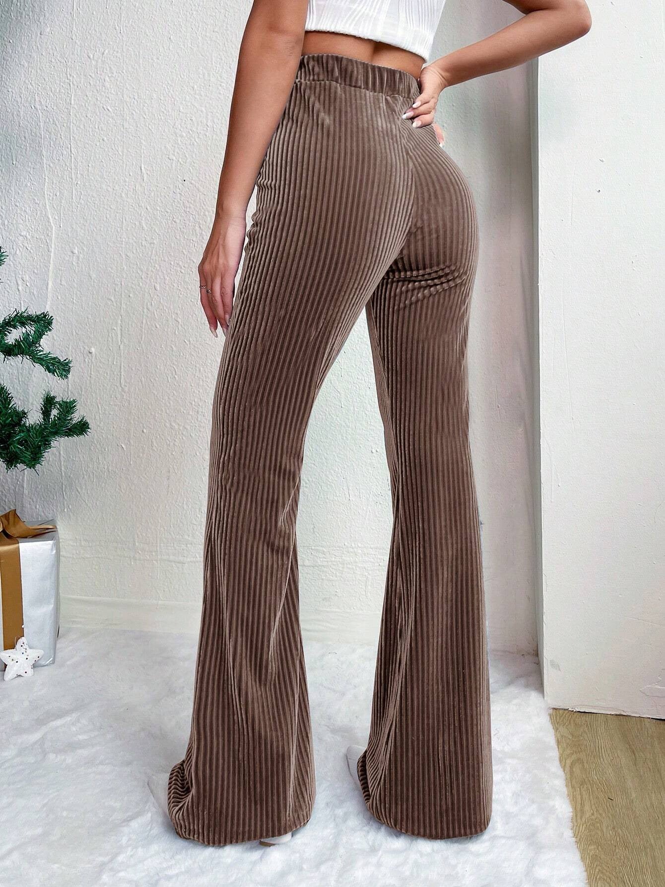 High Waisted Corduroy Flared Pants