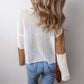 Color-blocked Mesh Sweater for Women
