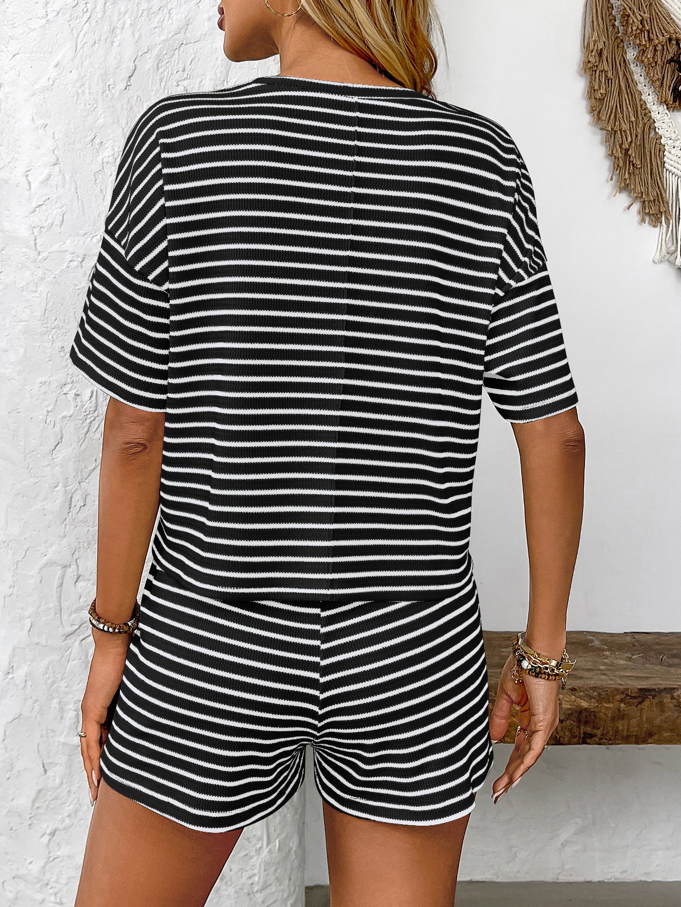 Stripe Crewneck Lounge Set