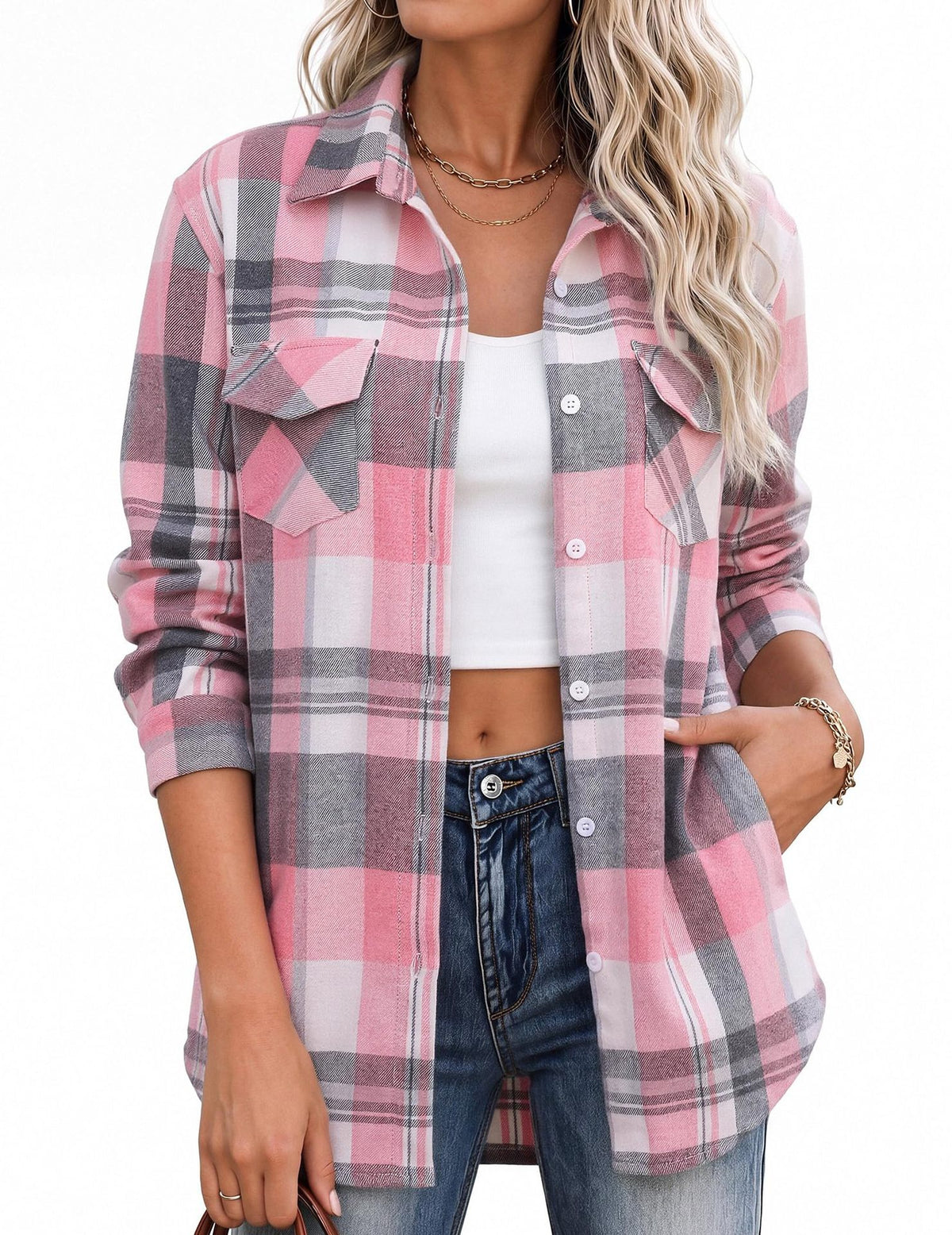 Long Sleeve Plaid Shirt