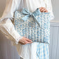 Custom Text Walk by Faith Bible Cover Bow Tie Drawstring Bag