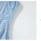 Four Leaf Clover Eyelet Textured Square Neck Drawstring Mini Dress