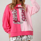 Pink Boots Sequin Sweatshirt