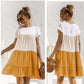 Color Block Pleated Oversized Dress-10 Colors