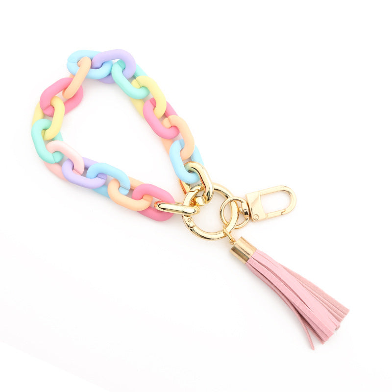 Wristlet Link Keychain Key Ring Bracelet
