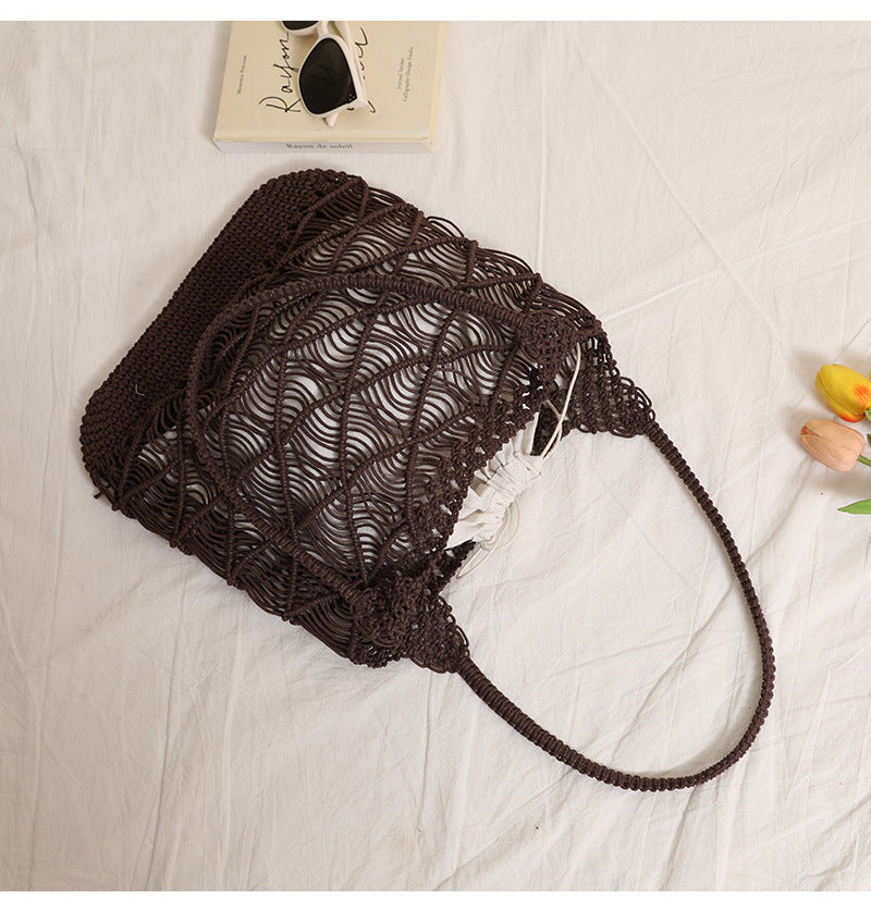Rope Tote Bag Openwork Beach Bag