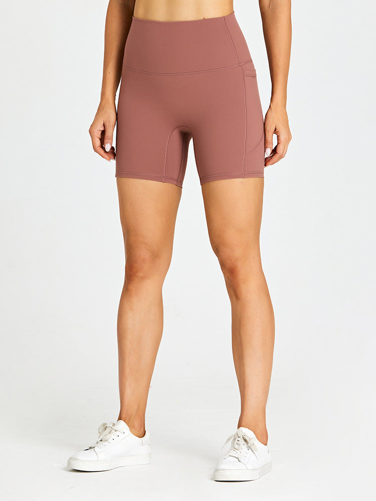 Yoga Biker Shorts With Pockets