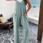 V Neck Loose Pockets Cami Jumpsuit