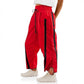 Retro Contrast Side Stripe Wide Leg Track Pants