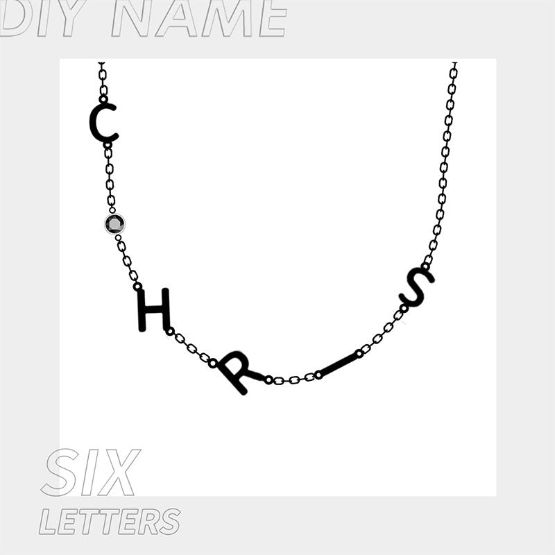Customized December Birthstone Clavicle Necklace