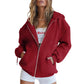Women's Girls Jacket Sweatshirt Casual Drawstring Clothes