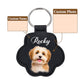 Custom Pet Memorial PU Leather Keychain