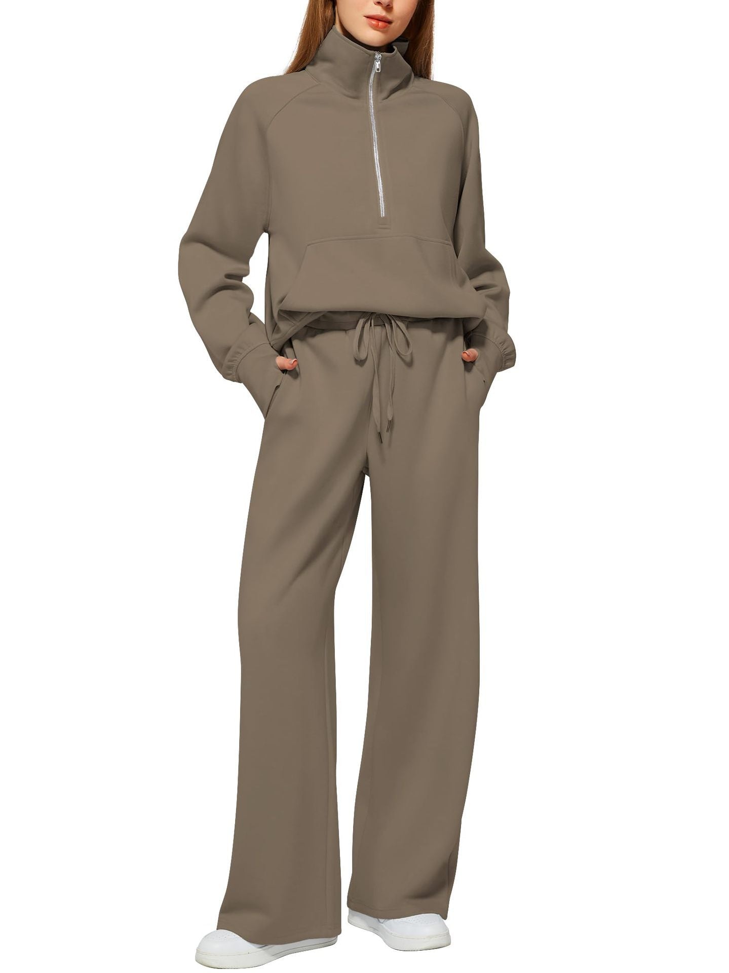 Sweatshirt Wide-leg Sweatpants Casual Set