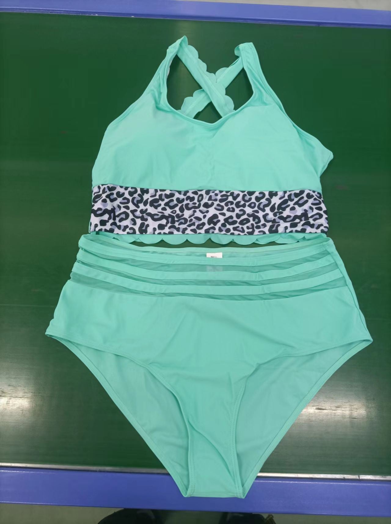 Leopard Print Swimsuit Two Piece Set